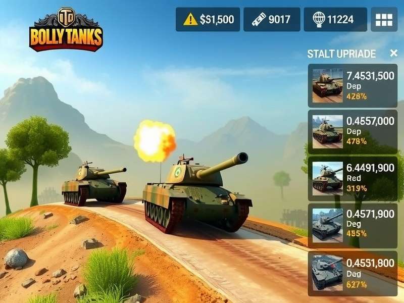 Bolly Tanks Blast gameplay screenshot showing tank battle
